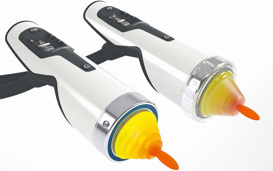 Focused SEPIA® handpiece with and without stand-off