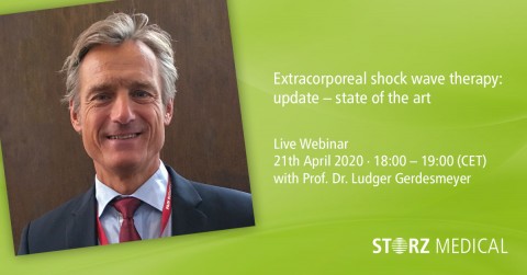 We are looking forward to our second STORZ MEDICAL live webinar on Tuesday, 21st April 2020 at 18:00 (CET)