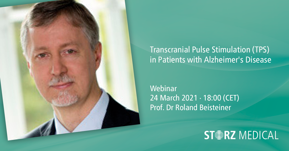 Live-Webinar »Transcranial Pulse Stimulation (TPS) in Patients with Alzheimer`s Disease« mit Prof. Dr. Roland Beisteiner